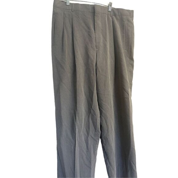 Perry Elliz Portfolio Men's Gray Pleated Dress Pants Size 38x32 NWT - Picture 1 of 14